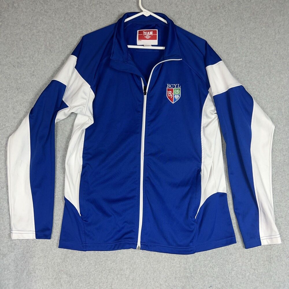 Team Bridgeport Caribe Youth Leaders Adult Large Full Zip Jacket Blue, White